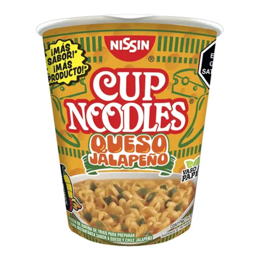 Imagen de Sopa Instantánea Nissin Cup Noodles Queso Jalapeño 70 GRS