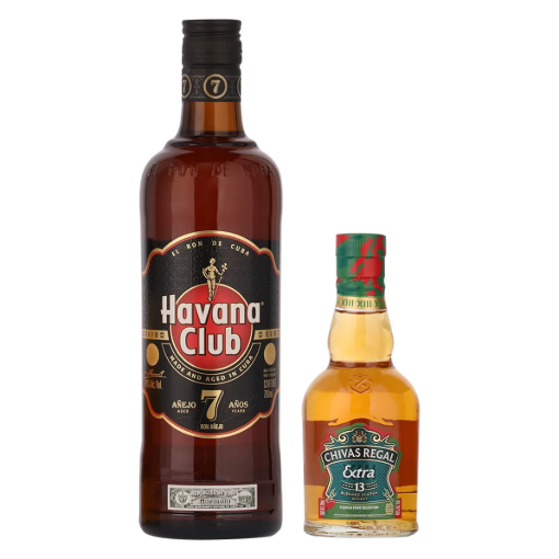 Imagen de Exhibidor Ron Havana 7 Años con Chivas y Tequila 200 ml 700 MLL