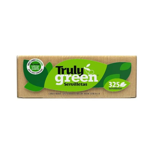 Imagen de Servilleta Truly Green 325 Hojas Sencillas Café 1 PZS