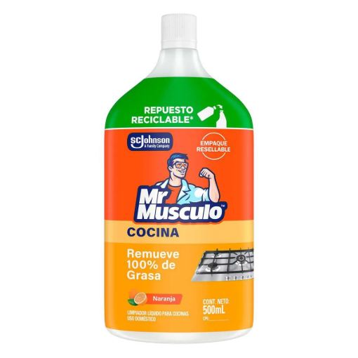 Imagen de Limpiador Mr. Músculo Cocina Naranja en Botella PET 500 MLL