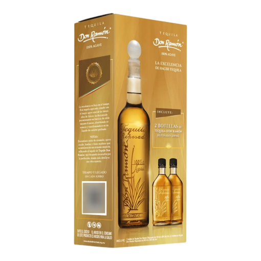 Imagen de Tequila Don Ramón Bordalesa Reposado + 2 Piezas Tequila Reposado 200 ml c/u 750 MLL