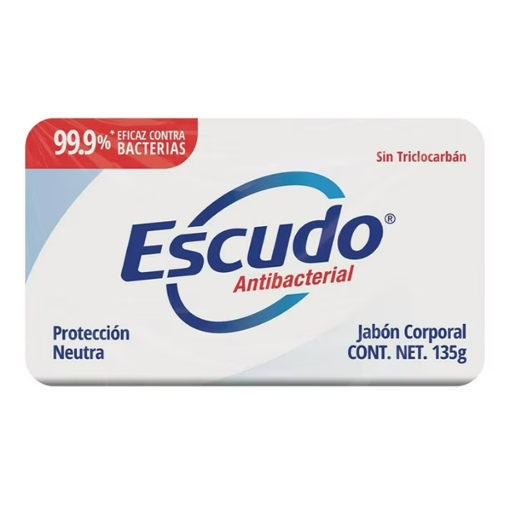 Imagen de Jabón de Tocador Escudo Antibacterial Blanco Neutro 135 GRS