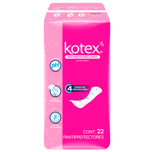 Imagen de Panty Protector Kotex Diario Largos 22 PZS