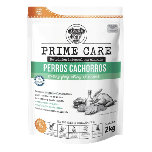 Imagen de Alimento Prime Care Cachorros Razas Pequeñas y Mini DHA con Carne de Res y Ácido Fólico 2 KGS