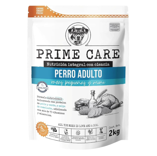Imagen de Alimento Prime Care Adulto Razas Pequeñas y Mini Pollo, Cerdo y Remolacha 2 KGS