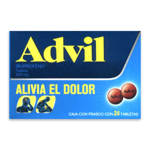 Imagen de Exhibidor Medicamento Advil Ibuprofeno 200 mg Tabletas 24 PZS
