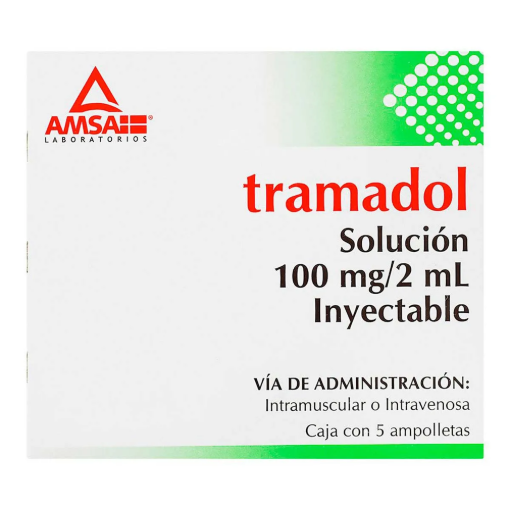 Imagen de Medicamento Amsa Tramadol 100 mg/2 ml Ampolleta 5 PZS