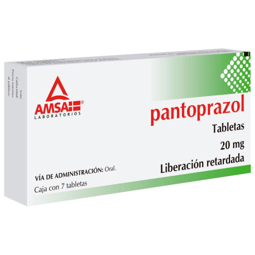 Imagen de Medicamento Amsa Pantoprazol 20 mg Tabletas 7 PZS