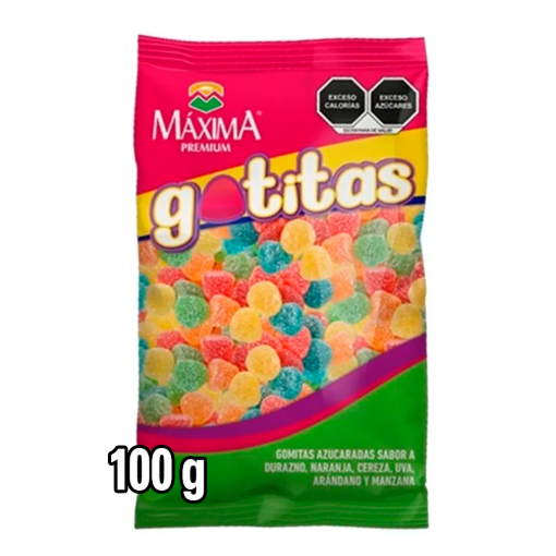 Imagen de Exhibidor Dulce Gomitas Máxima Gotitas 100 GRS