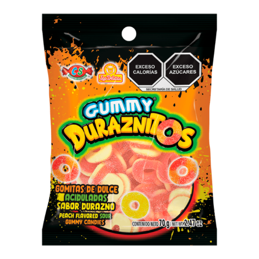 Imagen de Charola Dulce Las Delicias Gummy Duraznitos 70 GRS