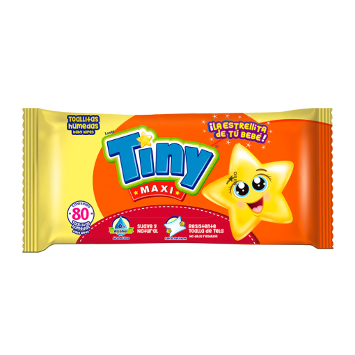 Imagen de Toalla Húmeda Tiny Maxi con Tapa 80 PZS