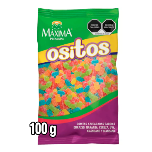 Imagen de Exhibidor Dulce Gomitas Máxima Ositos 100 GRS