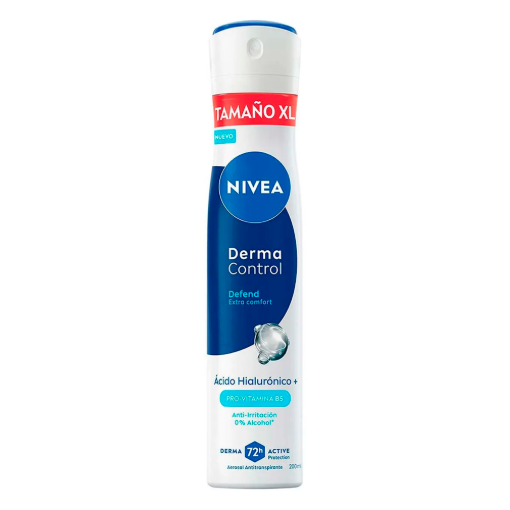 Imagen de Desodorante Nivea Derma Control Vitamina B5 XL Mujer Aerosol Antitranspirante 200 MLL