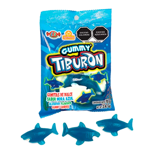 Imagen de Charola Dulce Las Delicias Gummy Tiburón 70 GRS