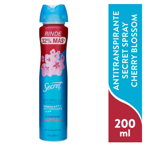 Imagen de Desodorante Secret Antitranspirante Aerosol Cherry Blossom 200 MLL