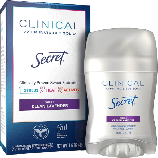 Imagen de Desodorante Secret Barra Clinical Clean Lavender Mujer 45 GRS