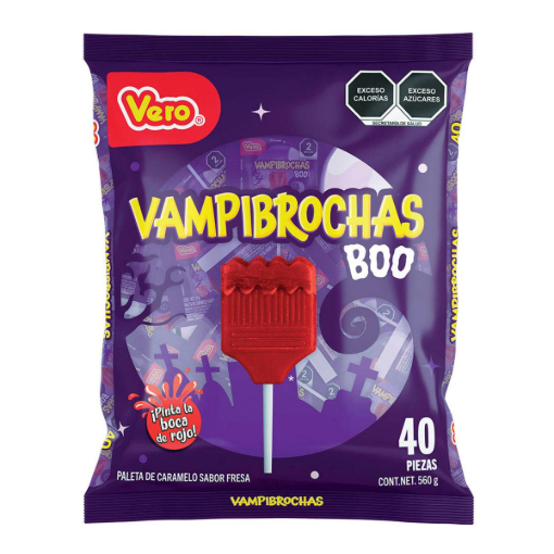Imagen de Exhibidor Paleta Vero Vampibrochas Boo 40 PZS