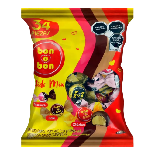 Imagen de Chocolate Arcor Bon o Bon Leche 34 PZS