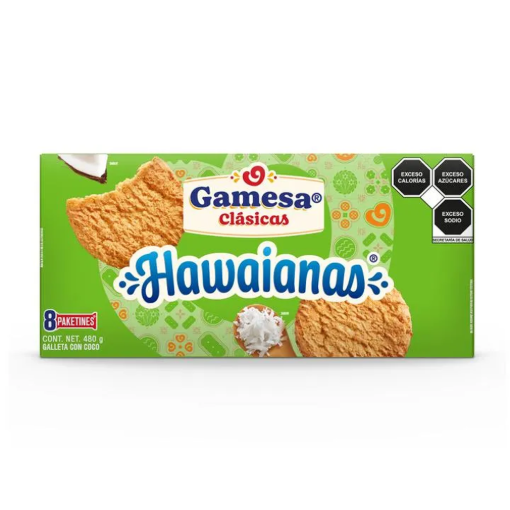 Imagen de Exhibidor Galletas Gamesa Hawaianas 480 GRS