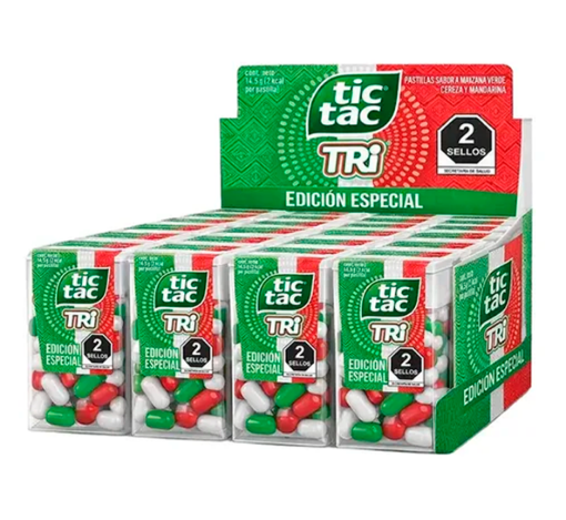 Imagen de Exhibidor Pastillas Tic Tac Tri Sabor 12 PZS