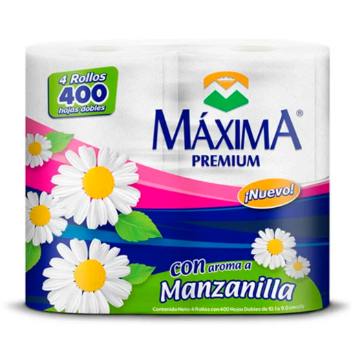 Imagen de Papel Higiénico Máxima Premium Manzanilla  4 PZS