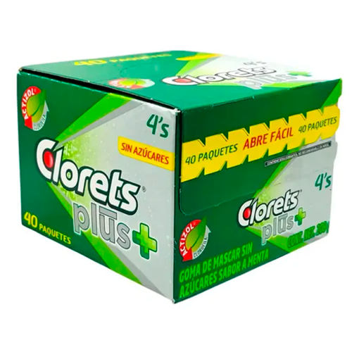 Imagen de Exhibidor Chicle Clorets Plus 4’s +10 5.2 GRS