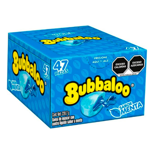 Imagen de Exhibidor Chicle Bubbaloo Menta Jirafa +10 5.1 GRS