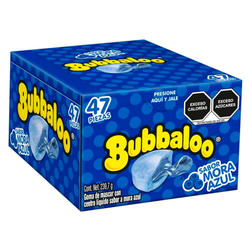 Imagen de Exhibidor Chicle Bubbaloo Mora Azul Jirafa +10 5.1 GRS