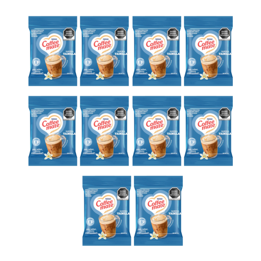 Imagen de Exhibidor Sustituto de Crema Nestlé Coffee Mate en Polvo Vainilla Sobre 34 GRS