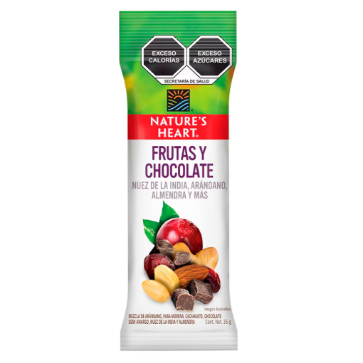 Imagen de Botana Nature’s Heart Frutas y Chocolate 35 GRS