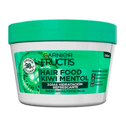 Imagen de Tratamiento Fructis Hair Food Kiwi Mentol 350 MLL