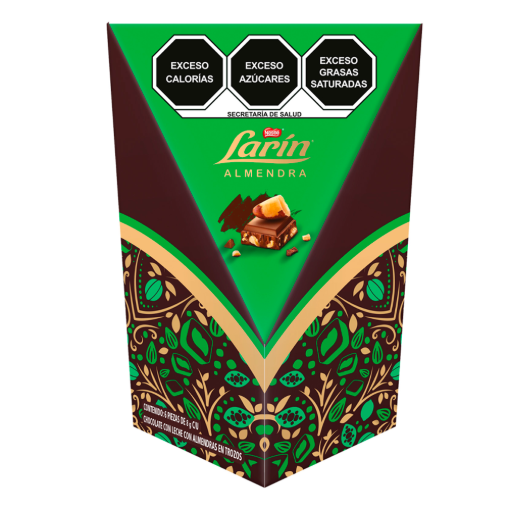 Imagen de Exhibidor Chocolate Nestlé Larin con Almendra 8 GRS