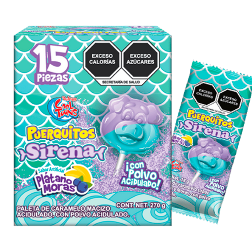 Imagen de Paleta C.Toons Puerquitos Sirena 18 GRS