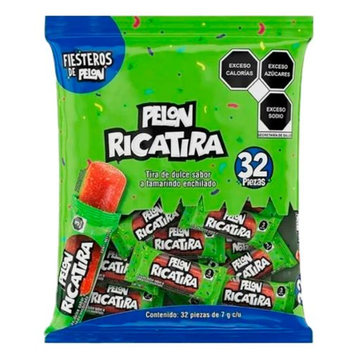 Imagen de Exhibidor Dulce Pelón Pelo Rico Rica Tira 7 GRS