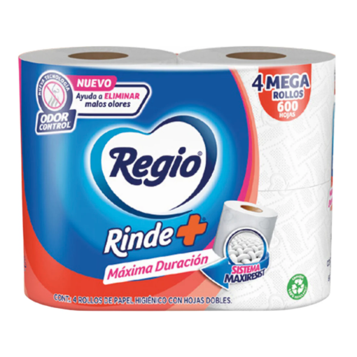 Imagen de Higiénico Regio RindeMás 600 Hojas Dobles 4 PZS