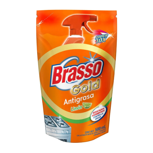 Imagen de Limpiador Multiusos Brasso Antigrasa Limón Doypack 500 MLL