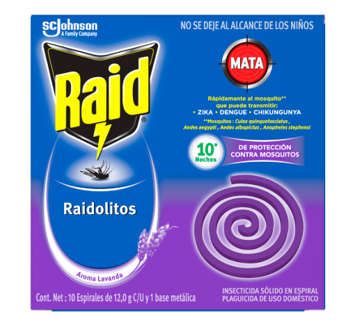 Imagen de Insecticida Johnson Raidolitos Lavanda 10 PZS