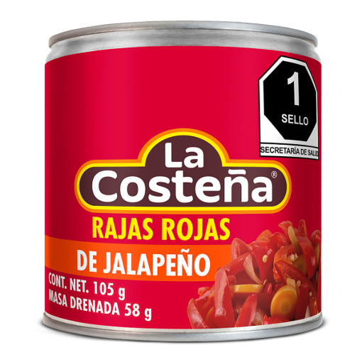 Imagen de Chiles La Costeña En Rajas Rojas   105 GRS