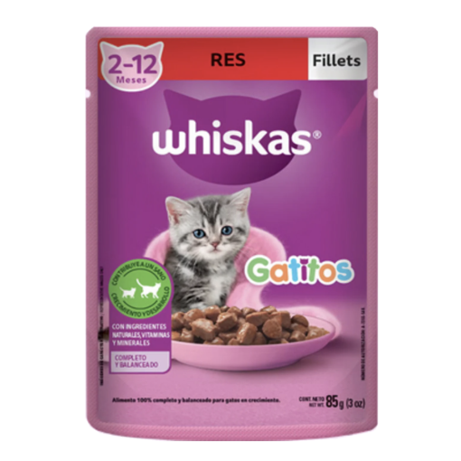 Imagen de Alim Whiskas Gatitos Res Sob 85 GRS