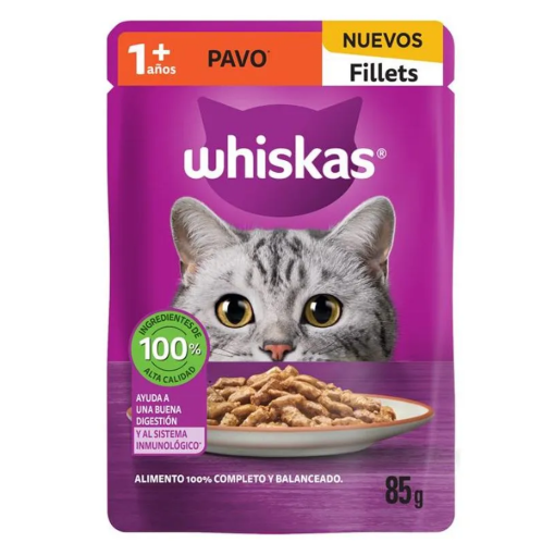 Imagen de Alim Whiskas Pavo Sob 85 GRS