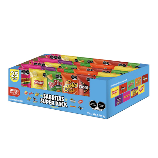 Imagen de Exhibidor Botanas Sabritas Super Pack 25 PZS