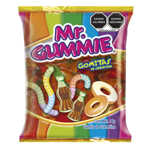 Imagen de Dulce Gomitas Mr. Gummie Lombriz Neón de Sabores 1 KGS