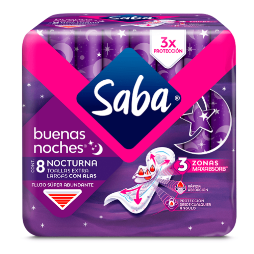Imagen de Toalla Saba Buenas Noches con Alas 8 PZS