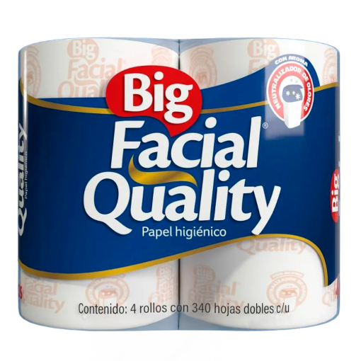 Imagen de Papel Higiénico Big Facial Quality 340 Hojas Dobles 4 PZS