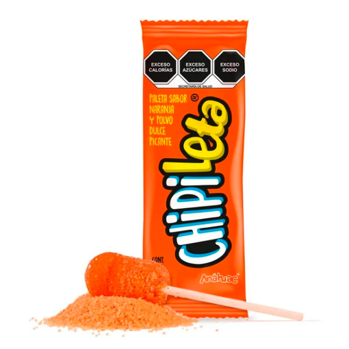Imagen de Exhibidor Paleta Anáhuac Chipileta Like Naranja 20 PZS