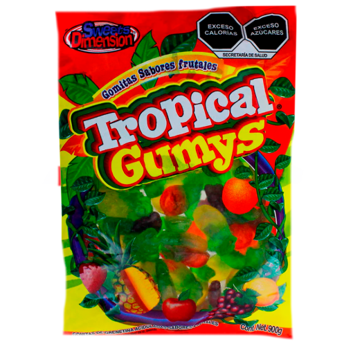 Imagen de Exhibidor Dulces Gomitas Karla Tropical Gummies 900 GRS