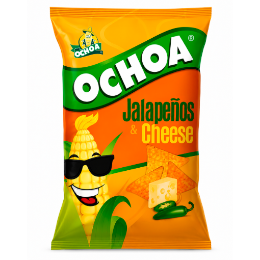 Imagen de Botana Nachos Queso y Jalapeño Ochoa 500 GRS