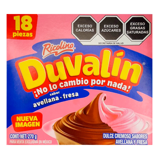 Imagen de Exhibidor Duvalin Avellana Fresa 18 PZS