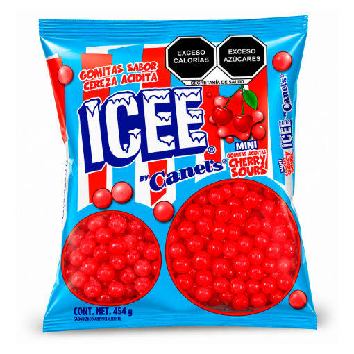 Imagen de Exhibidor Dulce Gomitas Canel’s Mini Cherry Icee Bolsa 454 GRS