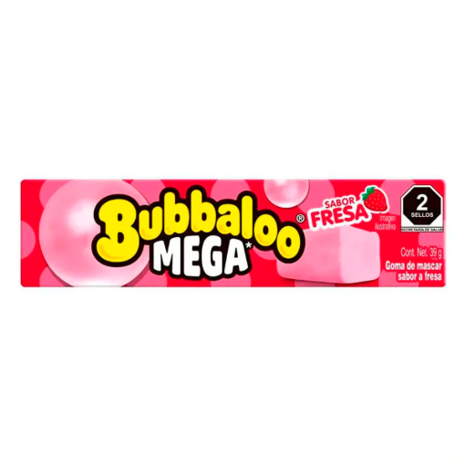 Imagen de Exhibidor Chicle Bubbaloo Mega Fresa 39 GRS